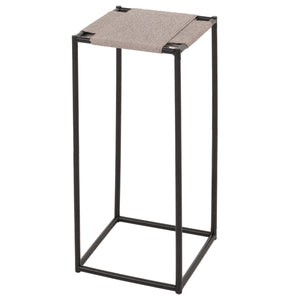 3er-Set Blumentische stapelbar Metall Papierseil grau