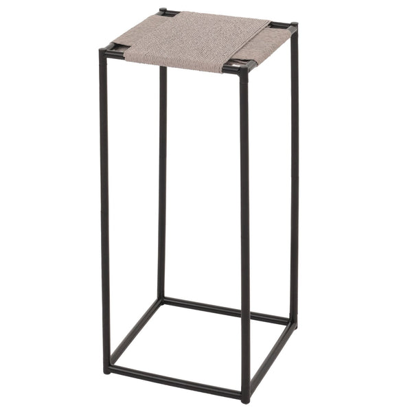 3er-Set Blumentische stapelbar Metall Papierseil grau