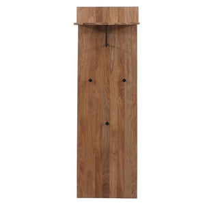 3er-Set Garderobenpaneel Wandgarderobe Massivholz Ablage Haken Eiche