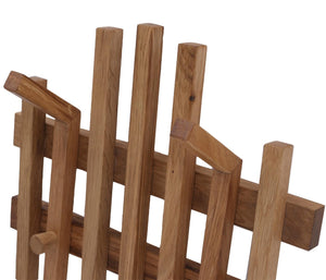 3er-Set Garderobenpaneel Wandgarderobe Massivholz Eiche