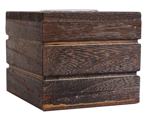 3er Set Teelichthalter im Vintage Shabby-Look Deko braun