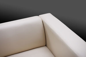3er Sofa Couch Loungesofa aus Kunstleder kaffeefarben
