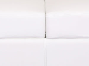 3er Sofa Couch Loungesofa Kunstleder Leder weiss schwarz