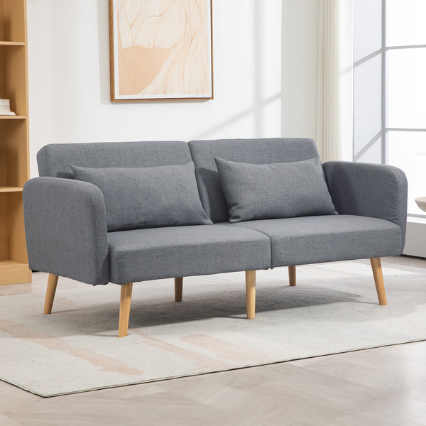 3er Sofa Gästebett Doppelbett 170x83x80cm Grau