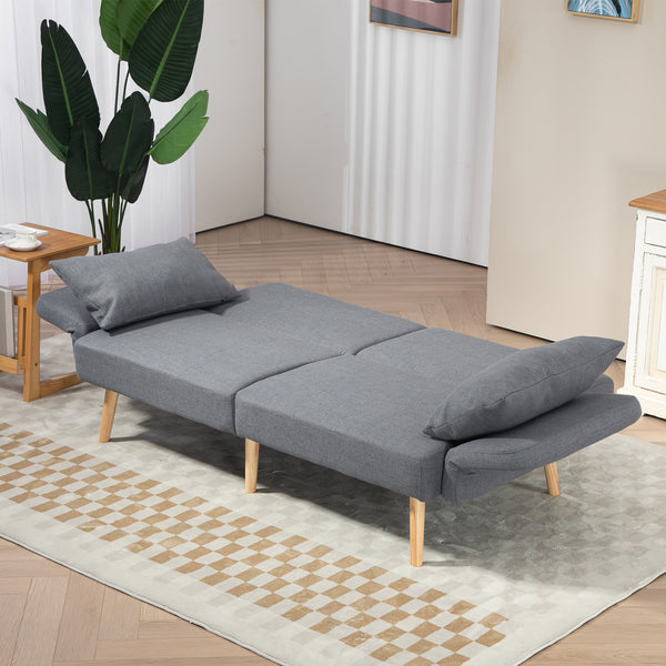 3er Sofa Gästebett Doppelbett 170x83x80cm Grau