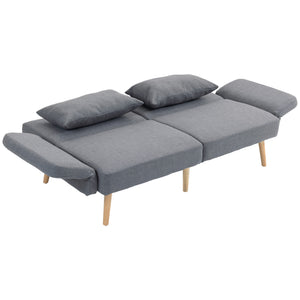 3er Sofa Gästebett Doppelbett 170x83x80cm Grau