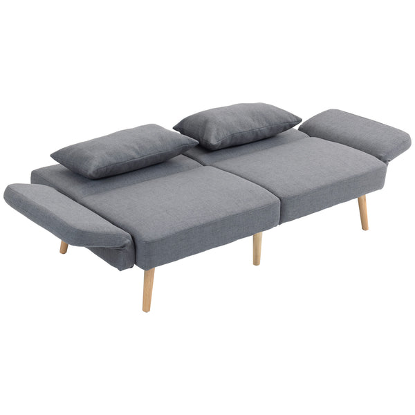 3er Sofa Gästebett Doppelbett 170x83x80cm Grau