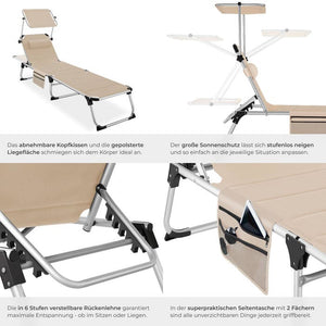 Sonnenliege Lorella beige