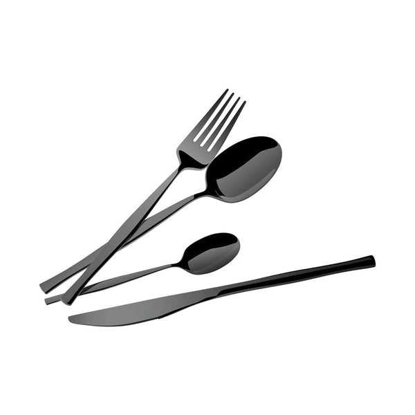 Berlinger Haus 24 teiliges Besteckset breit Matte Black Collection