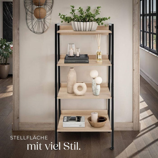 Leiterregal Chatham Industrial Holz hell, Eiche Sonoma 57,5 x 34 x 138 cm