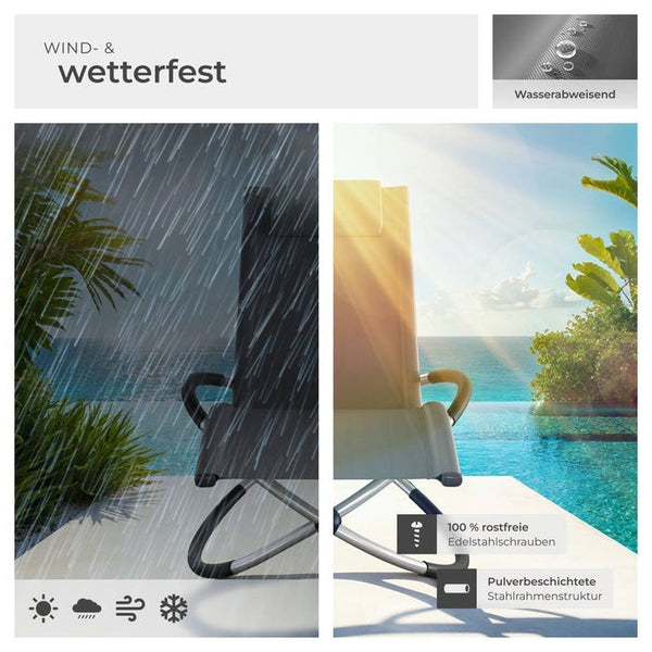 Sonnenliege Paulina grau