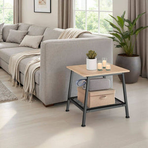 Beistelltisch Bedford Industrial Holz hell, Eiche Sonoma