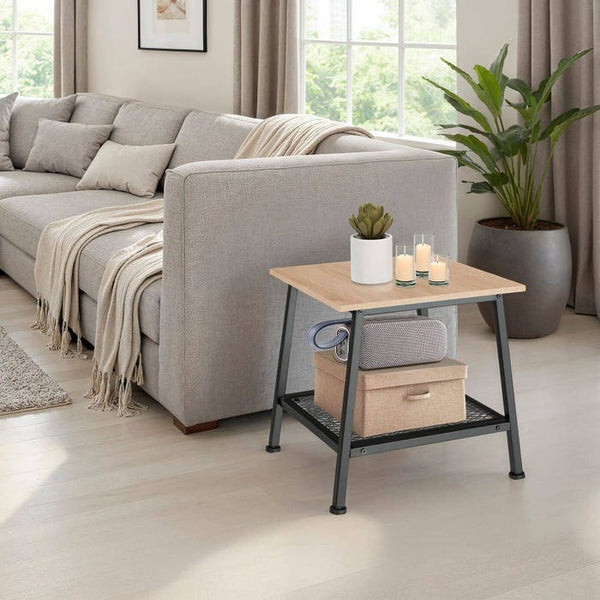 Beistelltisch Bedford Industrial Holz hell, Eiche Sonoma