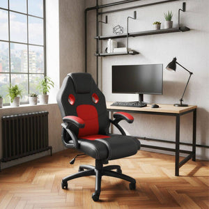 Mike office chair, black/red