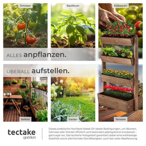 Vertikalbeet Flora braun 85 x 45 x 140 cm