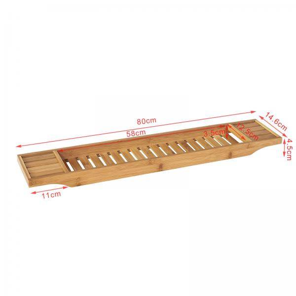 80cm Lang Badewannenablage Badewannenbrett Bambus
