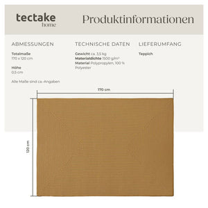 Tapis tressé Raya 120 x 170 cm