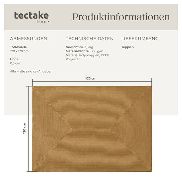 Tapis tressé Raya 120 x 170 cm