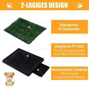 3tlg. Welpentoilette Hundetoilette Hundeklo 63x51cm