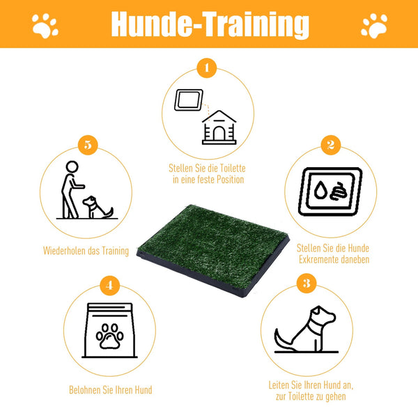 3tlg. Welpentoilette Hundetoilette Hundeklo 63x51cm
