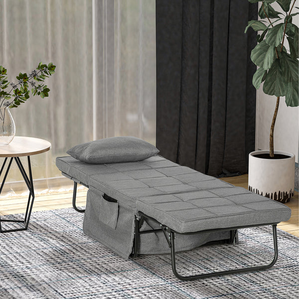 4-in-1 Einzelbett Gästebett Klappbett Sessel 188x75x38cm