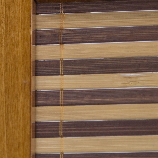 4-panel wooden room divider, brown
