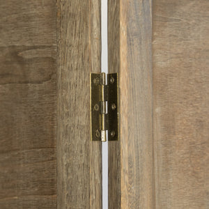 4-teiliger Paravent Raumteiler aus Holz Braun