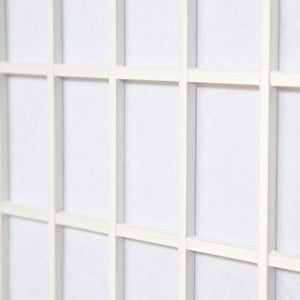 4-panel wooden room divider, white