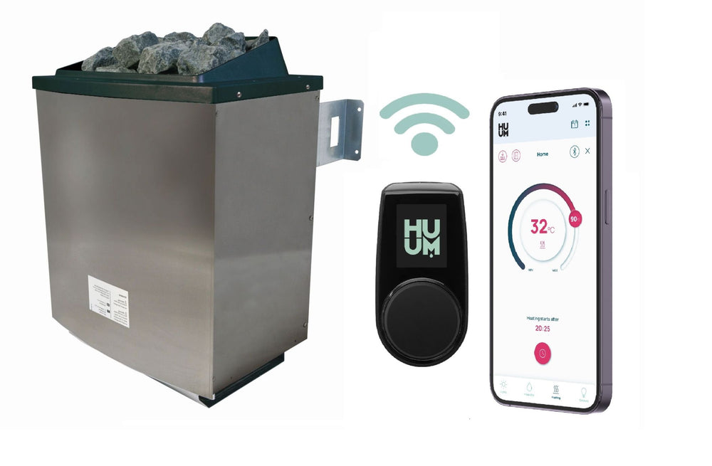 Saunaofen 9 kW Ofen finnisch SET mit WiFi-Steuerung mit WiFi-Steuerung