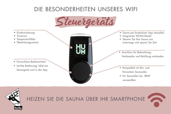 Saunaofen 9 kW Ofen finnisch SET mit WiFi-Steuerung mit WiFi-Steuerung