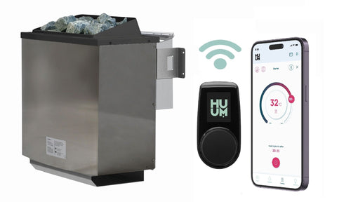 Saunaofen 9 kW Ofen Bio SET mit WiFi-Steuerung mit WiFi-Steuerung