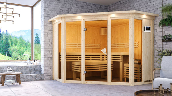 Sauna Alcinda 2 Systemsauna, Eckeinstieg