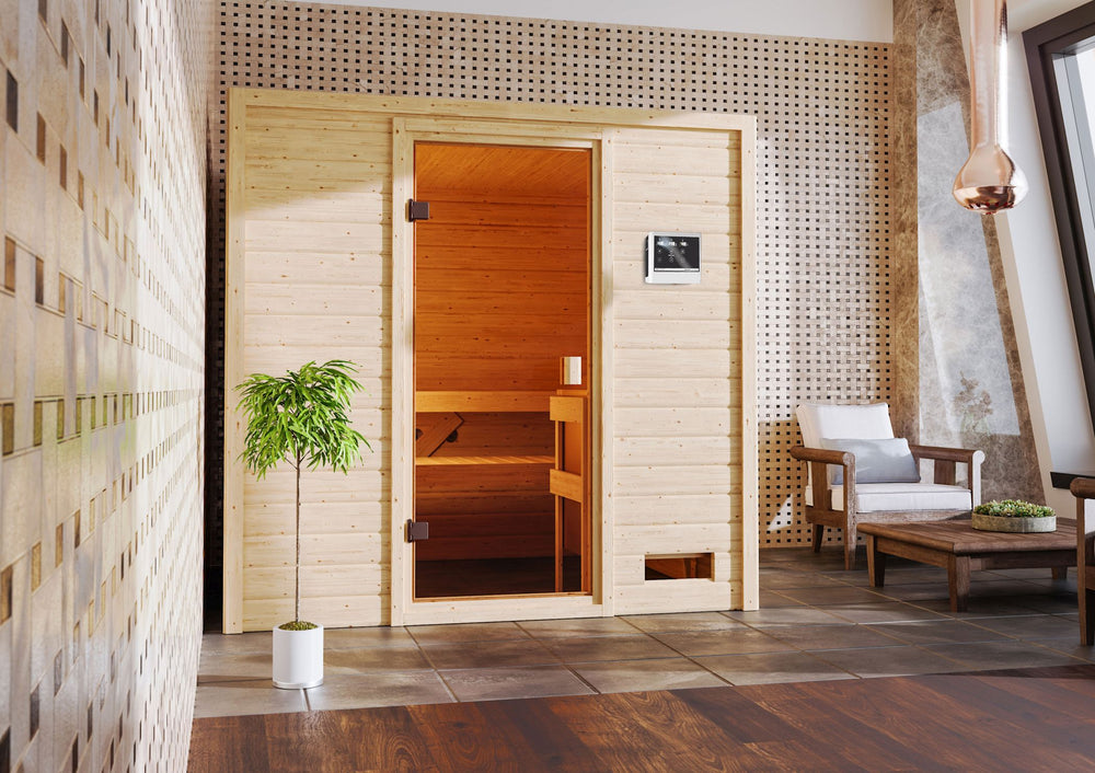 Sauna Adelina Massivholzsauna, Fronteinstieg