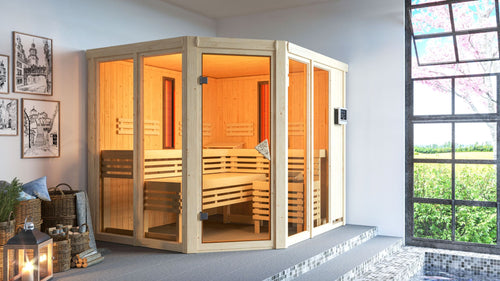 Sauna Ava Systemsauna, Eckeinstieg