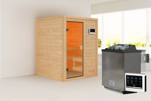 Sauna Sandra Massivholzsauna, Fronteinstieg