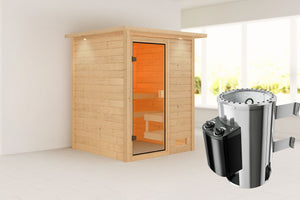 Sauna Sandra Massivholzsauna, Fronteinstieg