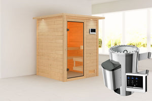Sauna Sandra Massivholzsauna, Fronteinstieg