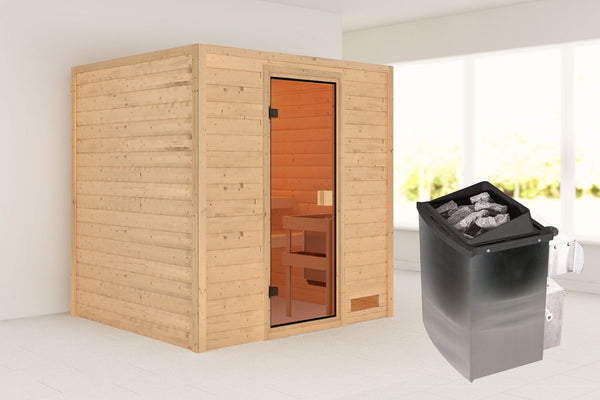 Sauna Adelina Massivholzsauna, Fronteinstieg