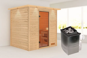Sauna Adelina Massivholzsauna, Fronteinstieg