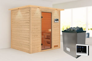 Sauna Adelina Massivholzsauna, Fronteinstieg
