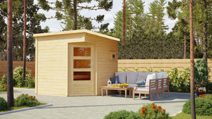 Sauna Adelina Massivholzsauna, Fronteinstieg