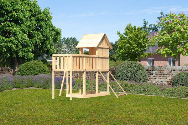 Kinderspielhaus Frieda SET Kinderspielgerät, naturbelassen, mit