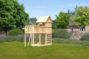 Kinderspielhaus Frieda SET Kinderspielgerät, naturbelassen, mit