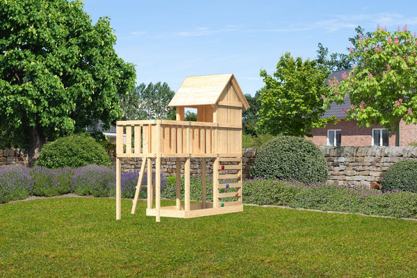 Kinderspielhaus Frieda SET Kinderspielgerät, naturbelassen, mit