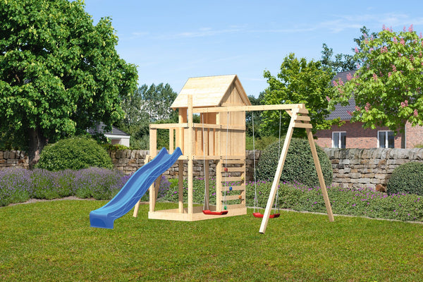 Kinderspielhaus Frieda SET Kinderspielgerät, naturbelassen, mit