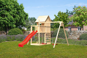 Kinderspielhaus Frieda SET Kinderspielgerät, naturbelassen, mit
