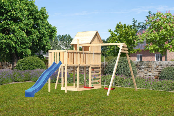Kinderspielhaus Frieda SET Kinderspielgerät, naturbelassen, mit