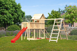 Kinderspielhaus Frieda SET Kinderspielgerät, naturbelassen, mit