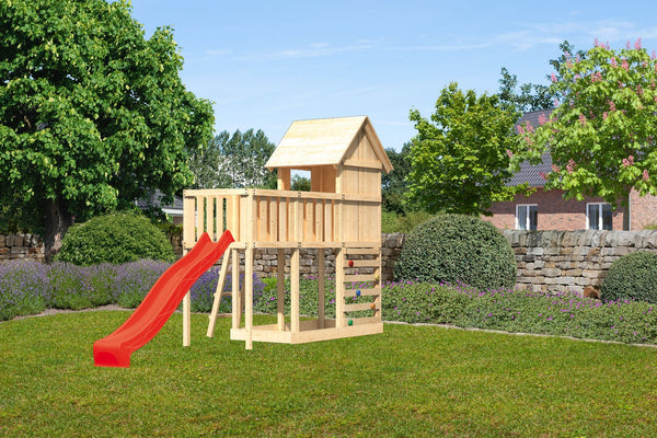 Kinderspielhaus Frieda SET Kinderspielgerät, naturbelassen, mit