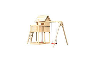 Kinderspielhaus Frieda SET Kinderspielgerät, naturbelassen, mit